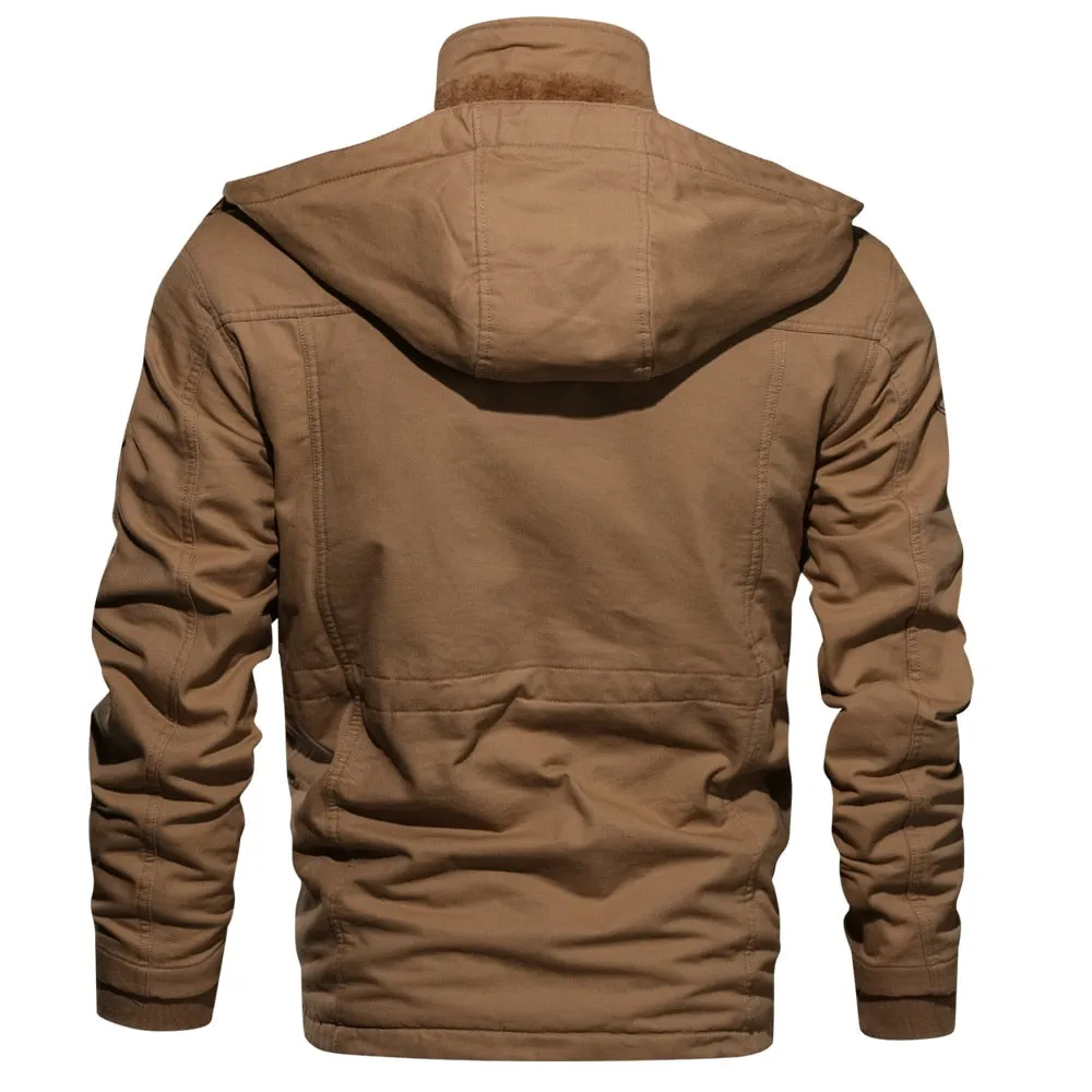 Parka Winter Fleece Multi-pocket Casual Quilted Jacket