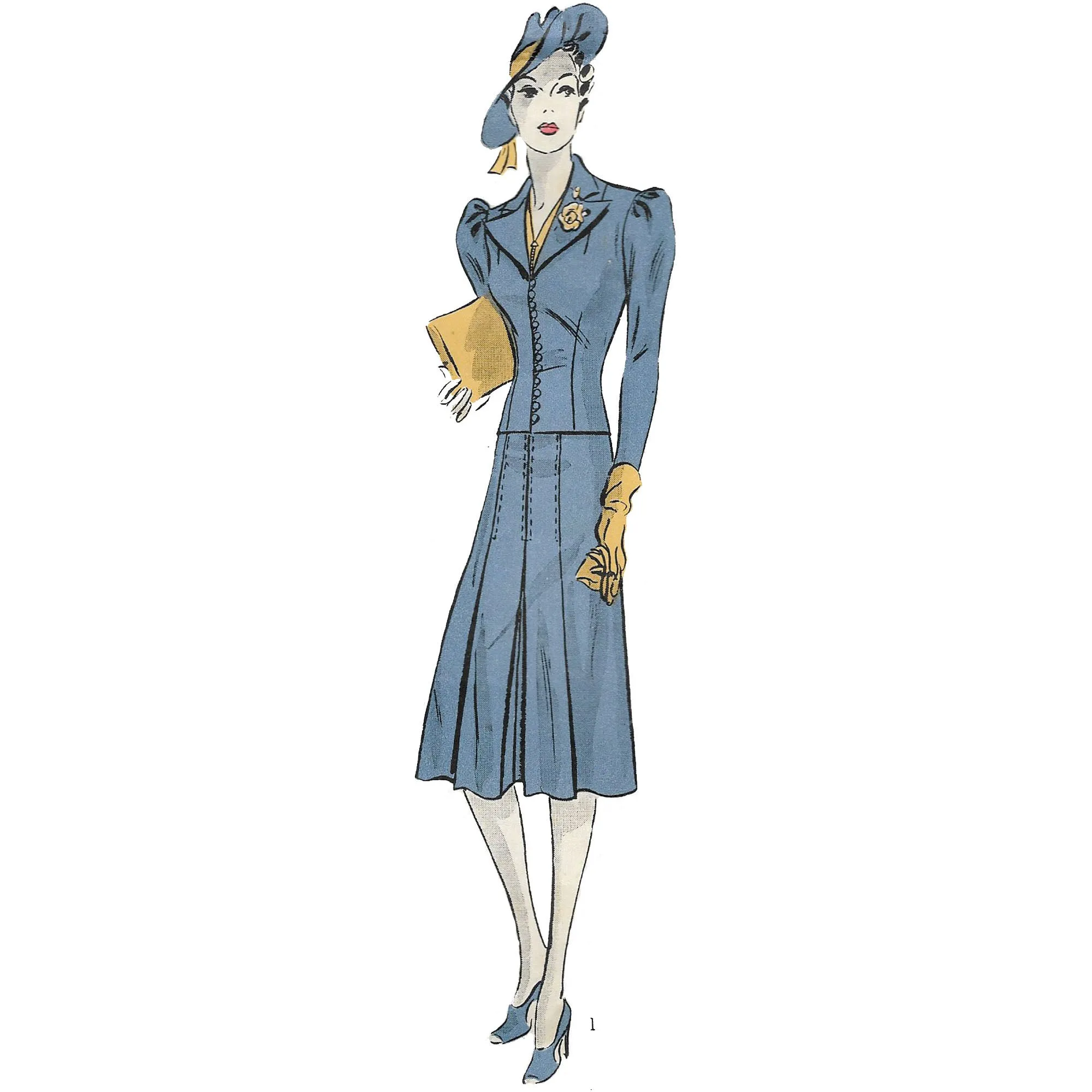 PDF - Vintage 1930s Pattern - Three-piece Suit -  36” (91.4cm) - Download