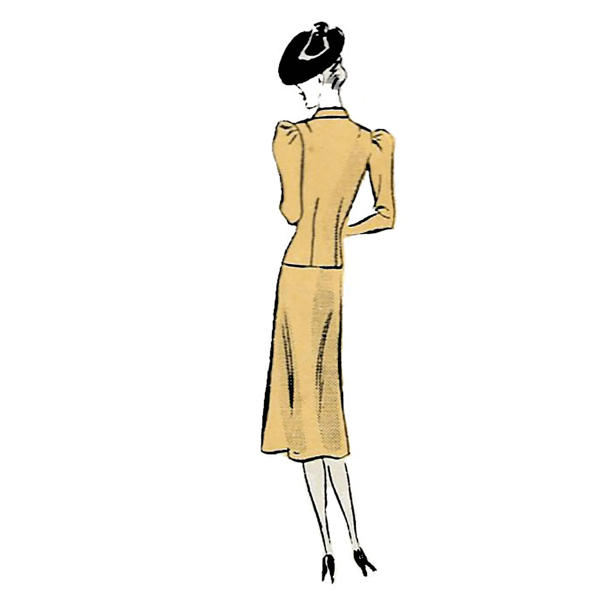 PDF - Vintage 1930s Pattern - Three-piece Suit -  36” (91.4cm) - Download