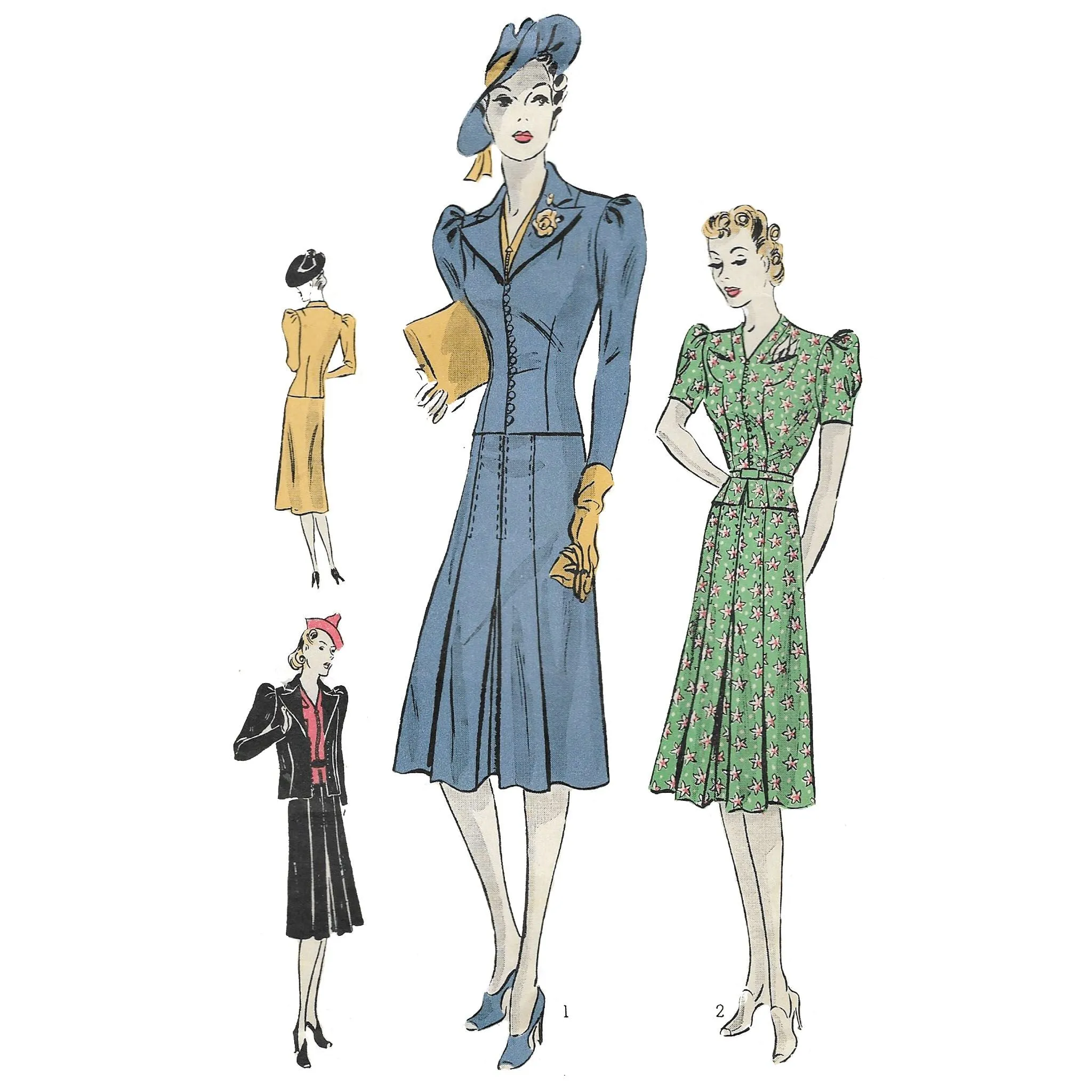 PDF - Vintage 1930s Pattern - Three-piece Suit -  36” (91.4cm) - Download
