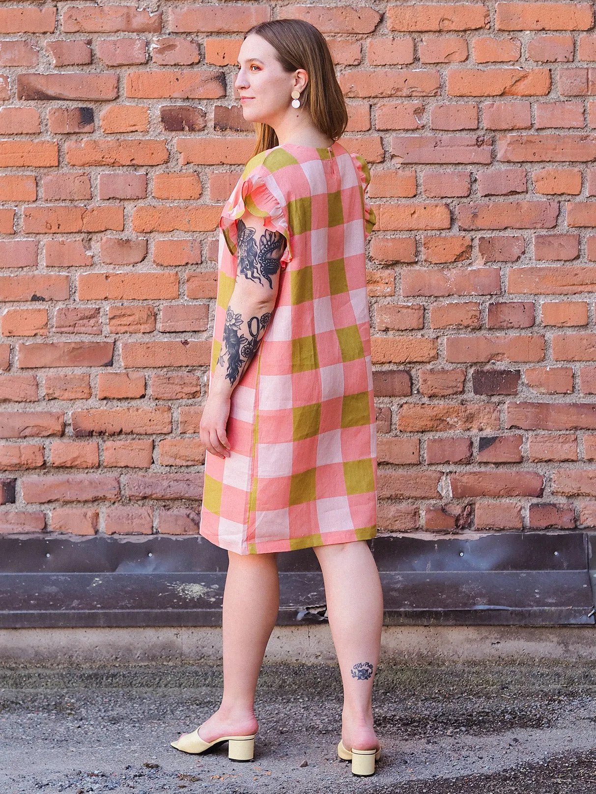 Priscilla Dress Xadrez Rose