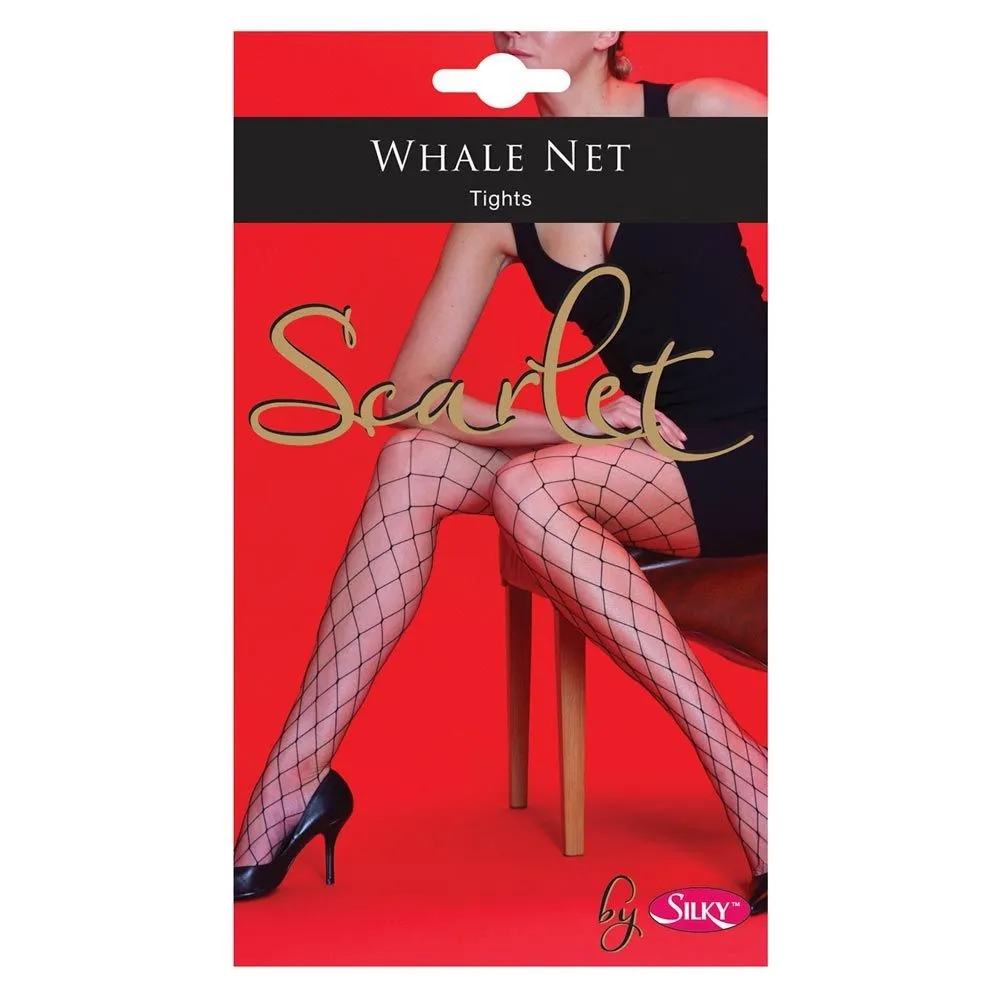 Silky Scarlet Classic Whale Net Tights