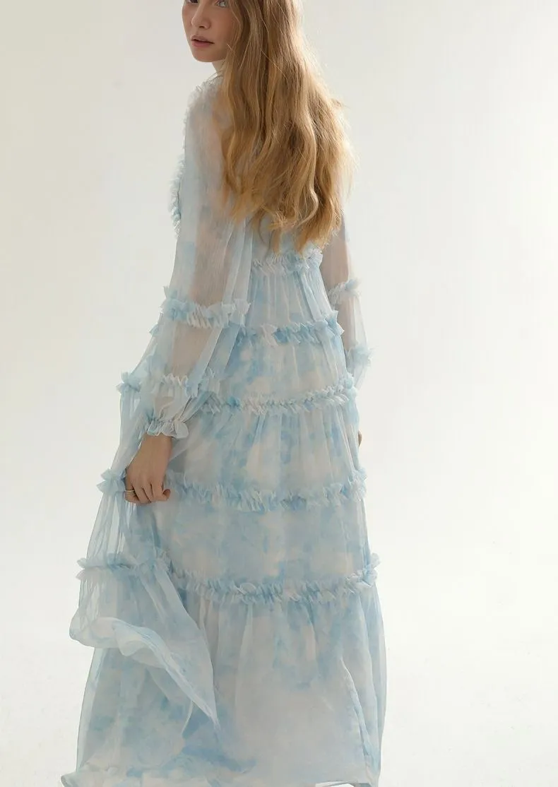 TULLE DRESS AND LONG CAMISOLE SET