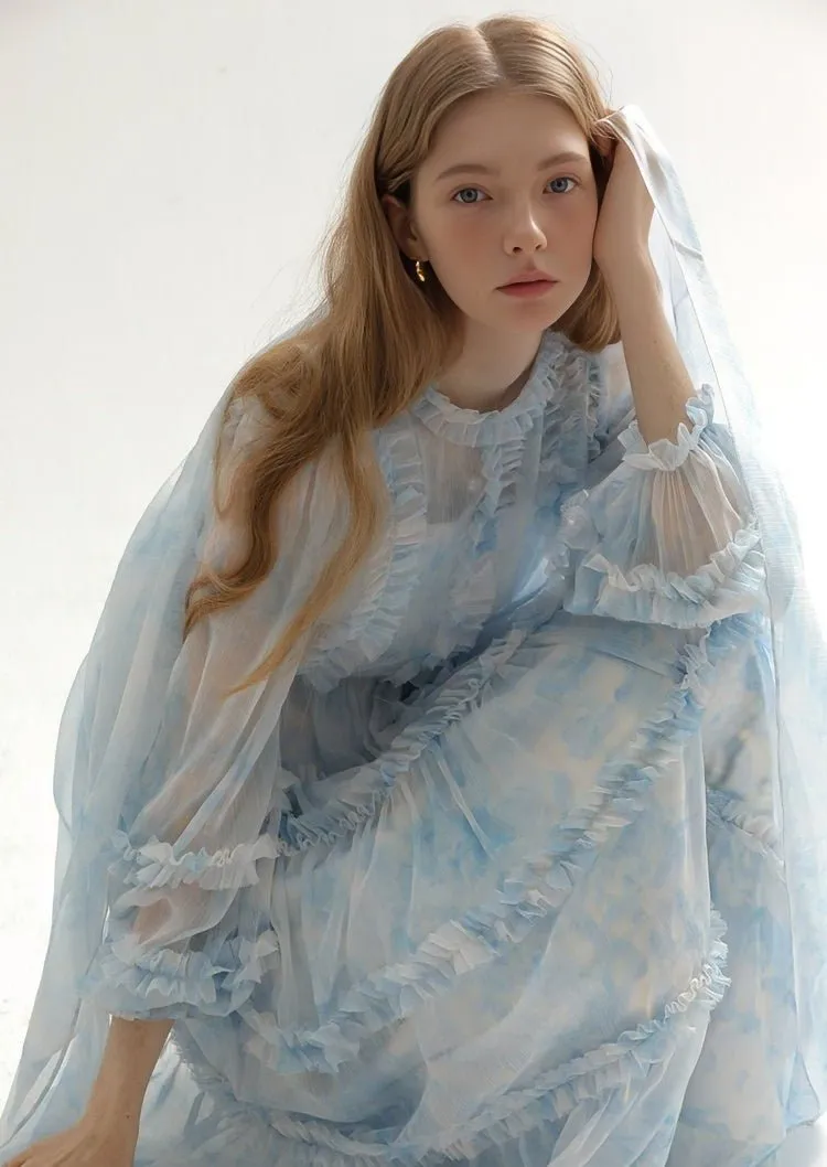 TULLE DRESS AND LONG CAMISOLE SET