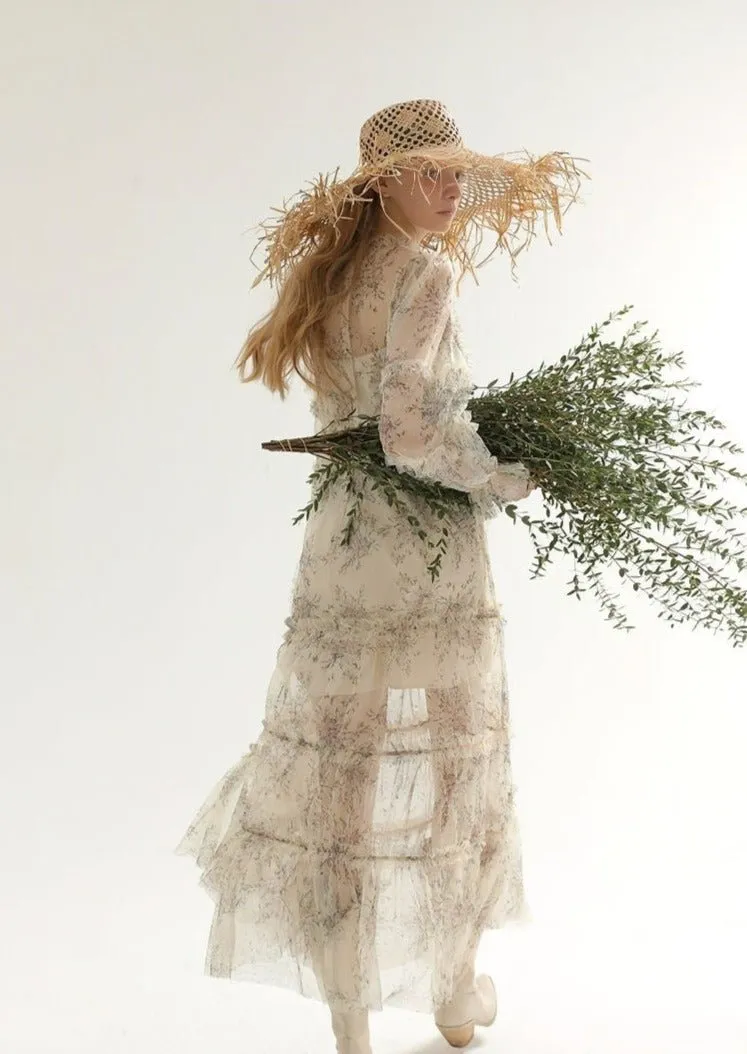 TULLE DRESS AND LONG CAMISOLE SET