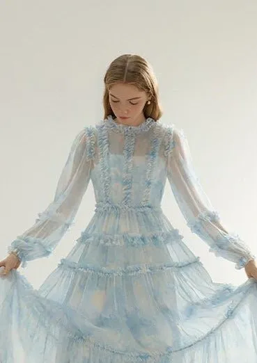 TULLE DRESS AND LONG CAMISOLE SET