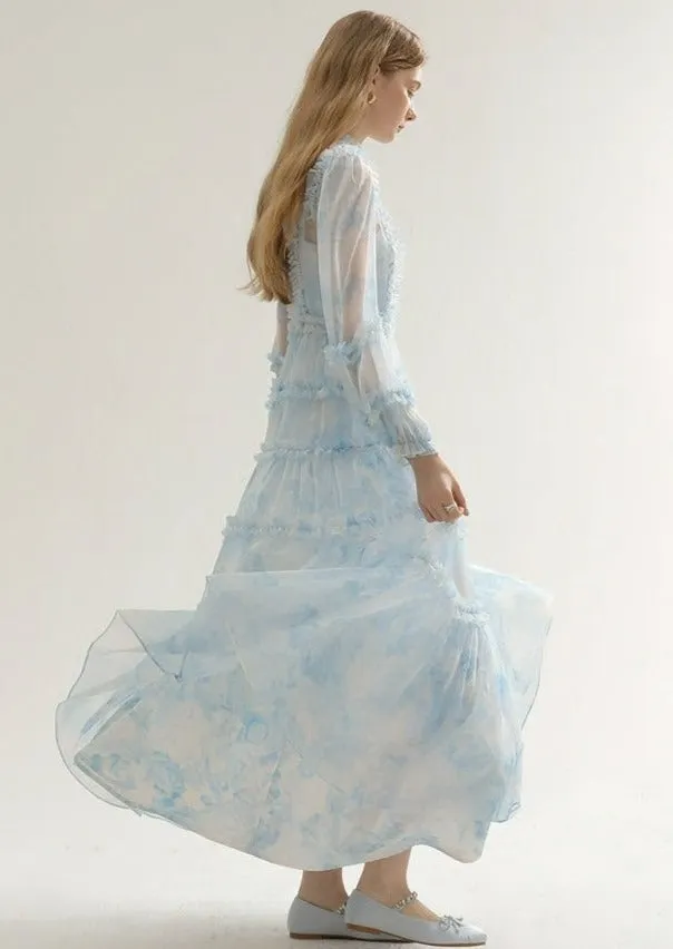 TULLE DRESS AND LONG CAMISOLE SET