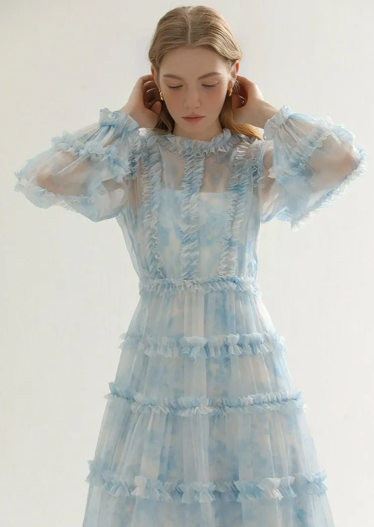 TULLE DRESS AND LONG CAMISOLE SET