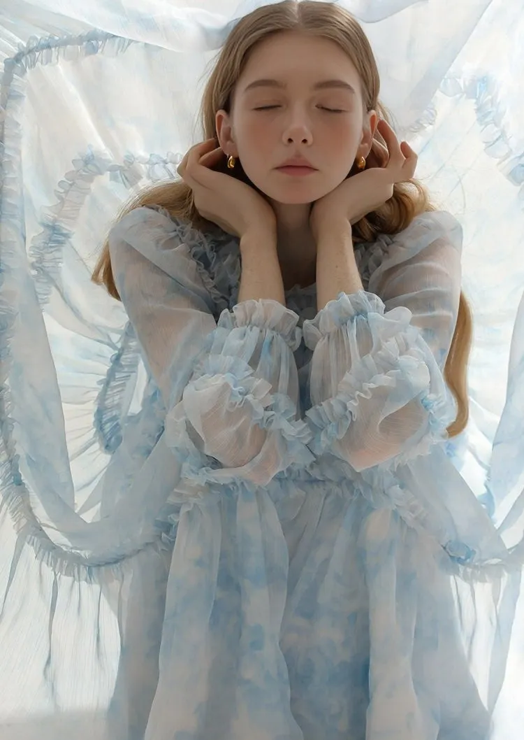 TULLE DRESS AND LONG CAMISOLE SET