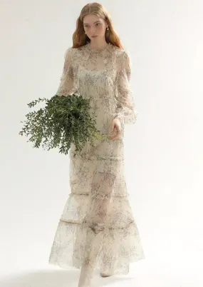 TULLE DRESS AND LONG CAMISOLE SET