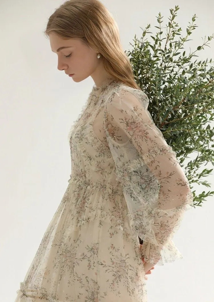TULLE DRESS AND LONG CAMISOLE SET