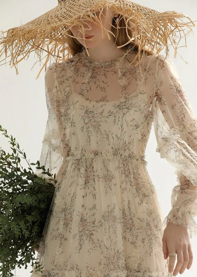 TULLE DRESS AND LONG CAMISOLE SET