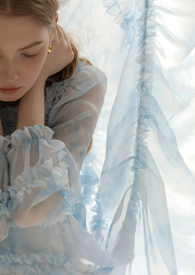 TULLE DRESS AND LONG CAMISOLE SET