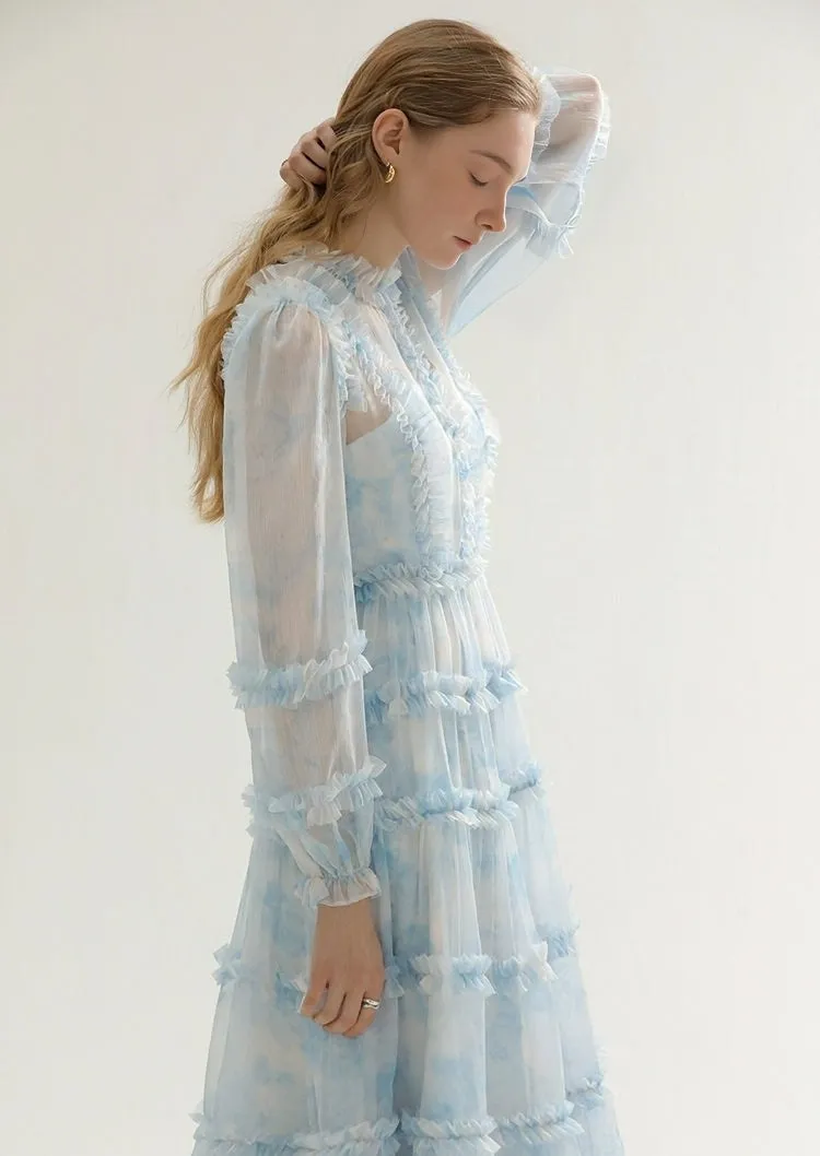 TULLE DRESS AND LONG CAMISOLE SET