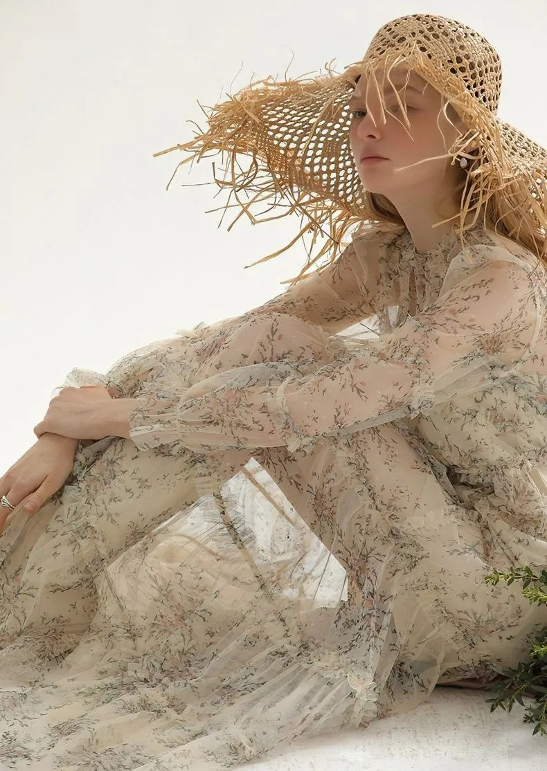 TULLE DRESS AND LONG CAMISOLE SET