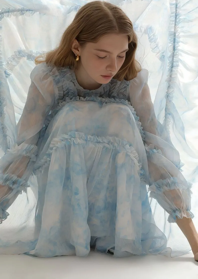 TULLE DRESS AND LONG CAMISOLE SET