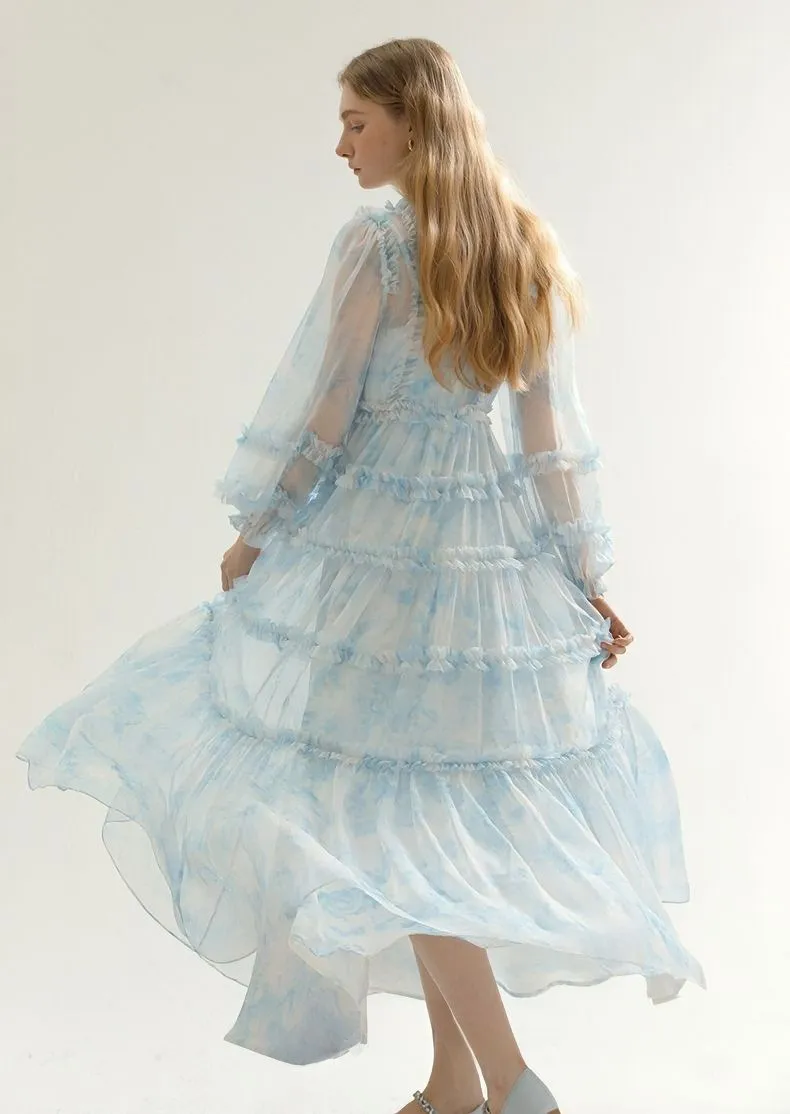 TULLE DRESS AND LONG CAMISOLE SET