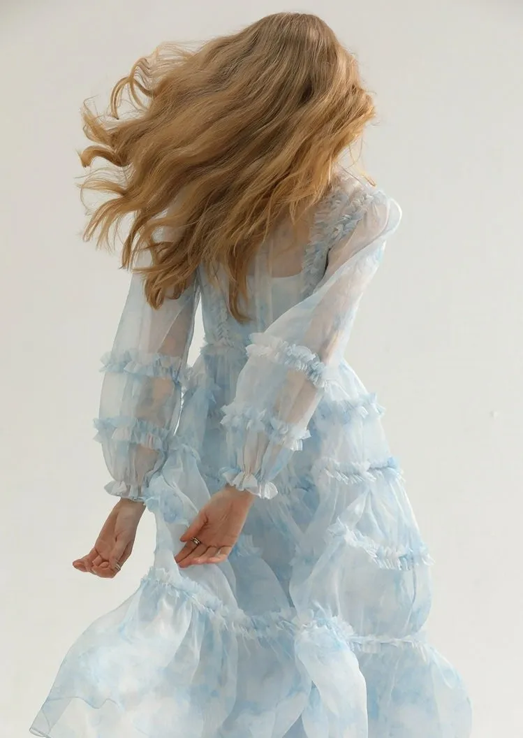 TULLE DRESS AND LONG CAMISOLE SET