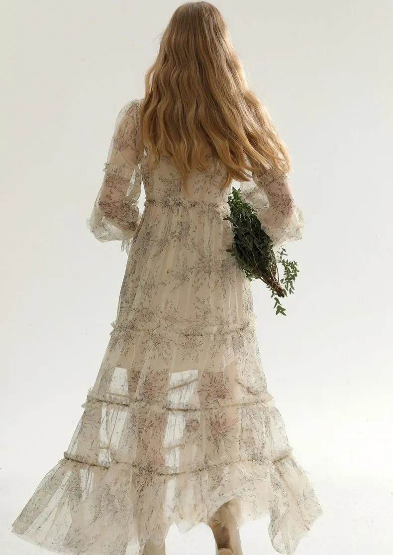 TULLE DRESS AND LONG CAMISOLE SET