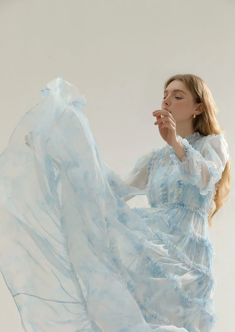 TULLE DRESS AND LONG CAMISOLE SET