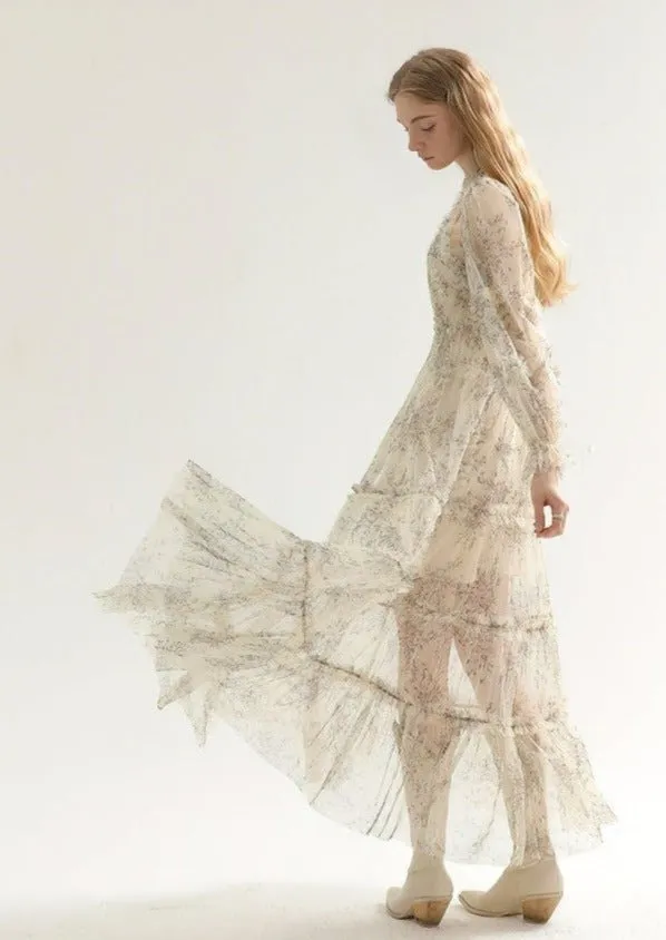 TULLE DRESS AND LONG CAMISOLE SET