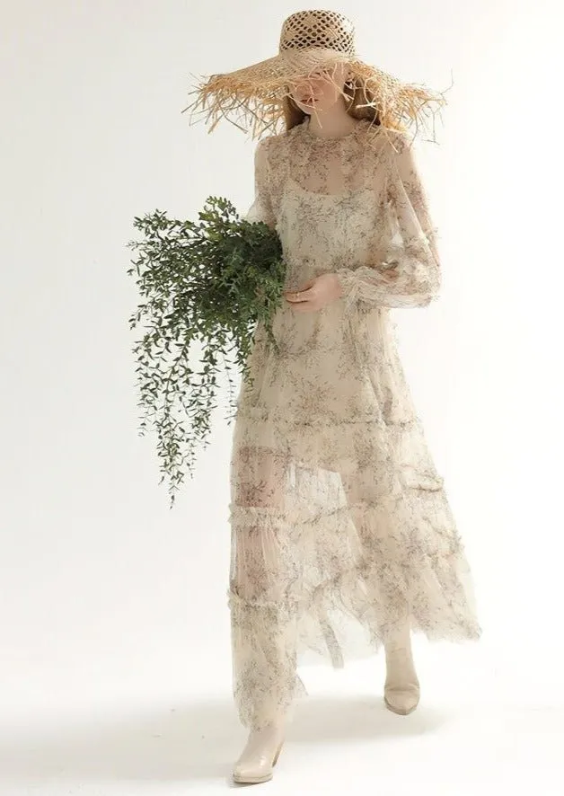 TULLE DRESS AND LONG CAMISOLE SET
