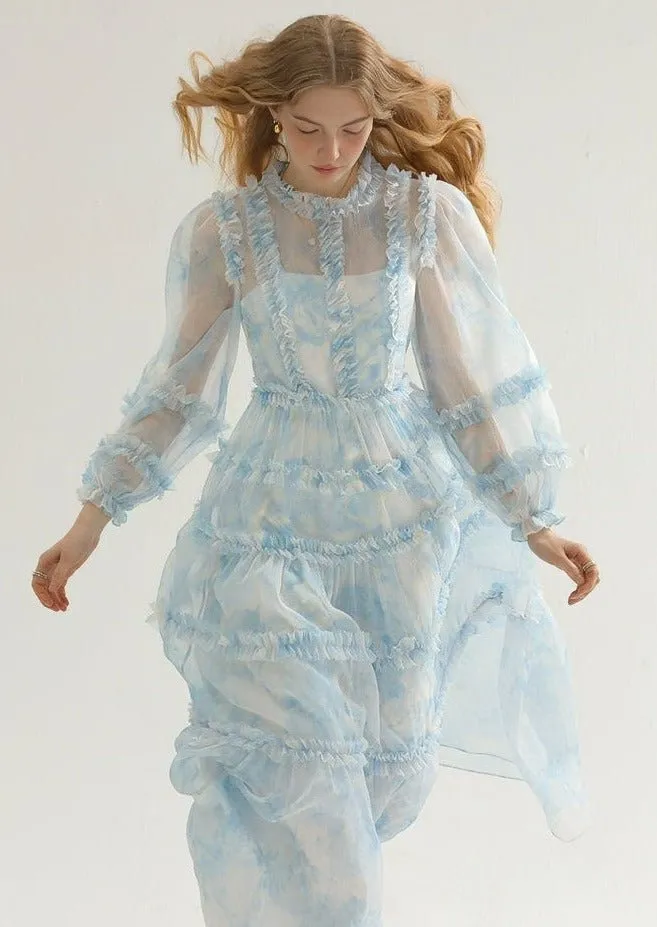 TULLE DRESS AND LONG CAMISOLE SET