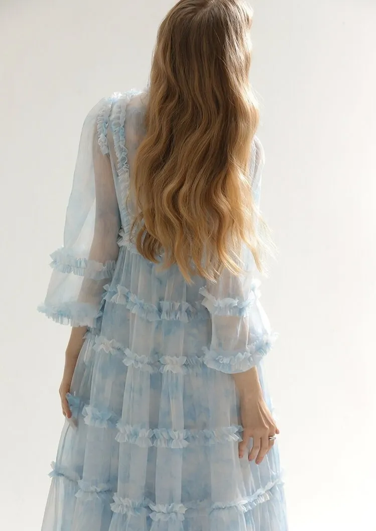 TULLE DRESS AND LONG CAMISOLE SET