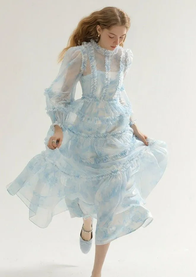 TULLE DRESS AND LONG CAMISOLE SET