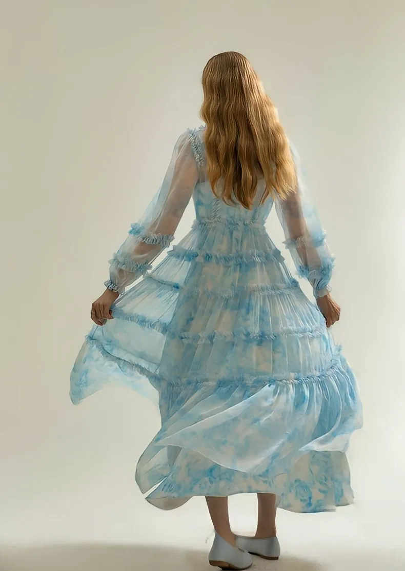 TULLE DRESS AND LONG CAMISOLE SET