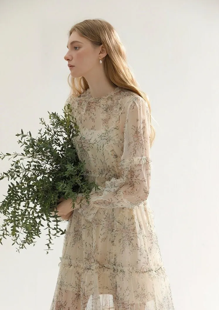 TULLE DRESS AND LONG CAMISOLE SET