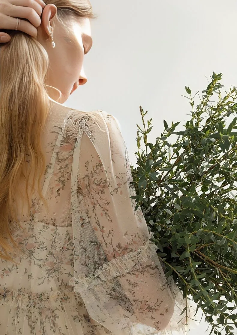 TULLE DRESS AND LONG CAMISOLE SET