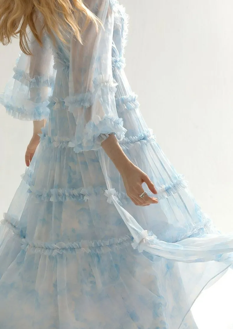 TULLE DRESS AND LONG CAMISOLE SET
