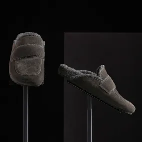 Women's Suede Shearling Loafer - Ash/Heather Grey